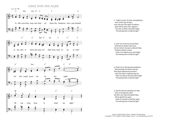 Hymn score of: Is life's evening long and dreary? - Lines for the Aged (Charlotte Elliott/Johannes Thomas Rüegg)
