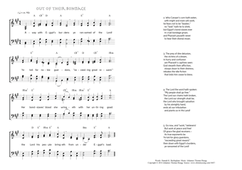 Hymn score of: Away with Egypt's burdens - Out of Their Bondage (Hannah K. Burlingham/Johannes Thomas Rüegg)