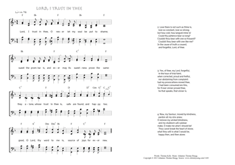 Hymn score of: Lord, I trust in thee, O never (Thomas Kelly/Johannes Thomas Rüegg)