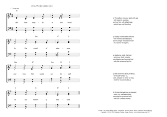 Hymn score of: Ah! how empty is the heart - Homesickness (Carl Johann Philipp Spitta/Richard Massie/Johannes Thomas Rüegg)