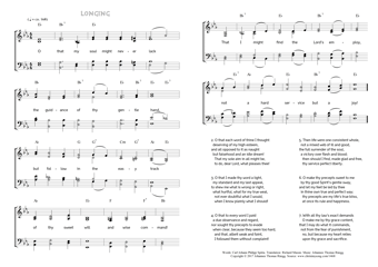 Hymn score of: O that my soul might never lack - Longing (Carl Johann Philipp Spitta/Richard Massie/Johannes Thomas Rüegg)