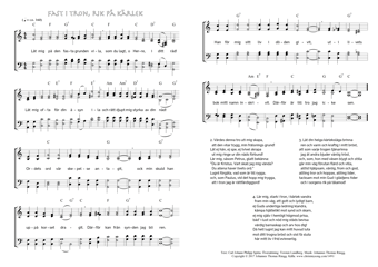 Hymn score of: Låt mig på den fasta grunden vila - Fast i tron, rik på kärlek (Carl Johann Philipp Spitta/Torsten Lundberg/Johannes Thomas Rüegg)