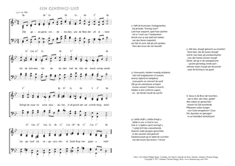 Hymn score of: Zijt gezegend, vredeboden - Een Zendings-lied (Carl Johann Philipp Spitta/Jan Jakob Lodewijk ten Kate/Johannes Thomas Rüegg)