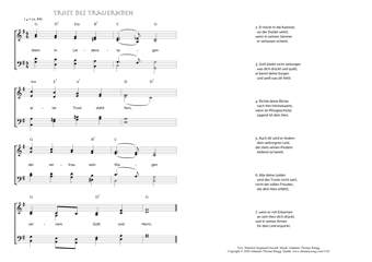 Hymn score of: Wem in Leidenstagen - Trost des Trauernden (Heinrich Siegmund Oswald/Johannes Thomas Rüegg)