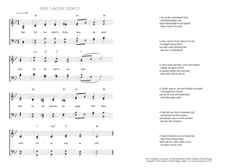 Hymn score of: Der Vater sieht's: Kind, lass es sein! (Christoph Carl Ludwig von Pfeil/Johannes Thomas Rüegg)