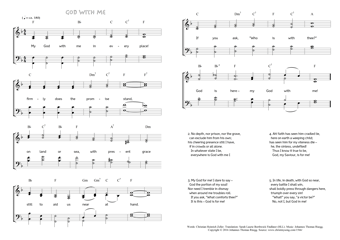Hymn score of: My God with me in every place! - God with me (Christian Heinrich Zeller/Sarah Laurie Borthwick Findlater/Johannes Thomas Rüegg)