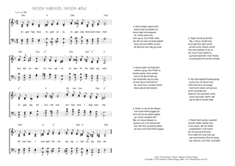 Hymn score of: Ingen højhed, ingen ære (Thomas Kingo/Johannes Thomas Rüegg)