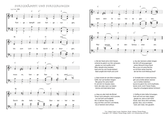 Hymn score of: Fortgekämpft und fortgerungen (Johann Caspar Lavater/Johannes Thomas Rüegg)