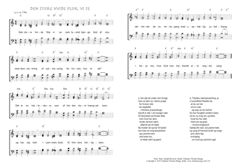 Hymn score of: Den store hvide flok vi se (Hans Adolph Brorson/Johannes Thomas Rüegg)