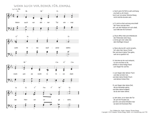 Hymn score of: Wenn auch vor deiner Tür einmal (Wilhelm Hey/Johannes Thomas Rüegg)