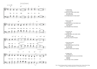 Hymn score of: Op, tillav dig! - Julesang (Christian Fürchtegott Gellert/Johan Ernst Heilmann/Johannes Thomas Rüegg)