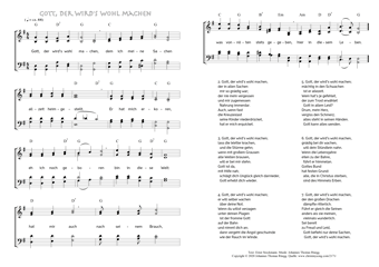 Hymn score of: Gott, der wird's wohl machen (Ernst Stockmann/Johannes Thomas Rüegg)
