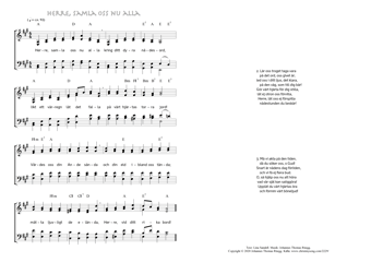 Hymn score of: Herre, samla oss nu alla (Lina Sandell/Johannes Thomas Rüegg)