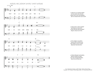 Hymn score of: Herr! bei jedem Wort und Werke (Christoph Carl Ludwig von Pfeil/Johannes Thomas Rüegg)