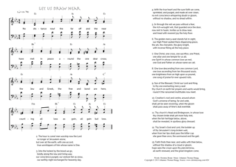 Hymn score of: No distance now! the far-off and the near - Let us draw near (Horatius Bonar/Johannes Thomas Rüegg)