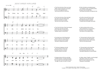 Hymn score of: The Christ, the Son of God, hath died! - Jesus Christ our Lord (Horatius Bonar/Johannes Thomas Rüegg)
