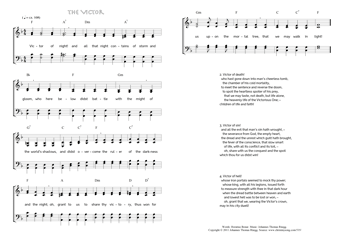 Hymn score of: Victor of night! - The Victor (Horatius Bonar/Johannes Thomas Rüegg)