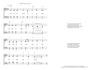 Hymn score of: Lord Jesus, source of every grace - Expectation (John Nelson Darby/Johannes Thomas Rüegg)