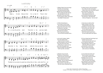 Hymn score of: Mighty Father! Blessed Son! - Mystery (John S. B. Monsell/Johannes Thomas Rüegg)