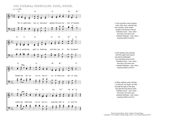 Hymn score of: Ever gladness, never sadness - The eternal pendulum: ever, never (Horatius Bonar/Johannes Thomas Rüegg)
