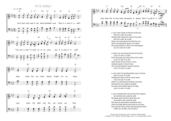 Hymn score of: Lord, thou hast said it, thy Word standeth sure - "It is well" (James George Deck/Johannes Thomas Rüegg)