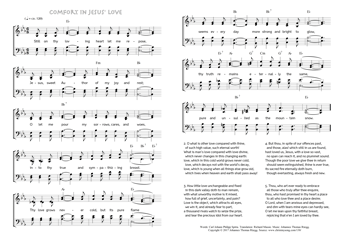 Hymn score of: Still on thy loving heart let me repose - Comfort in Jesus' love (Carl Johann Philipp Spitta/Richard Massie/Johannes Thomas Rüegg)