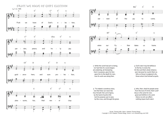 Hymn score of: Fruit we have of God's election (Thomas Kelly/Johannes Thomas Rüegg)