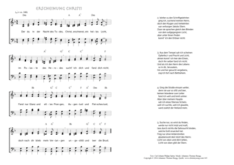 Hymn score of: Der du in der Nacht des Todes - Erscheinung Christi (Carl Johann Philipp Spitta/Johannes Thomas Rüegg)