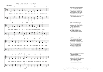 Hymn score of: Stimm an das Lied vom Sterben - Das Lied vom Sterben (Carl Johann Philipp Spitta/Johannes Thomas Rüegg)