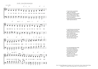 Hymn score of: O du Fader for os alle - For ungdommen (Carl Johann Philipp Spitta/Christian Benedictus Reventlow/Johannes Thomas Rüegg)