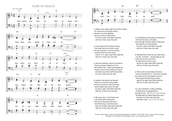 Hymn score of: Who knows how near my life's expended? - Hope in Death (Aemilie Juliane Countess of Schwarzburg-Rudolstadt/Henry Mills/Johannes Thomas Rüegg)