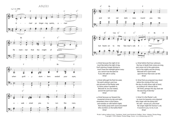 Hymn score of: Arise! ye lingering saints, arise! - Arise! (Ludwig Andreas Gotter/Sarah Laurie Borthwick Findlater/Johannes Thomas Rüegg)