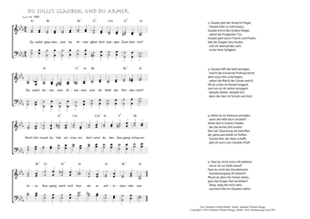 Hymn score of: Du sollst glauben, und du Armer (Reichart Gottlob Reiber/Johannes Thomas Rüegg)