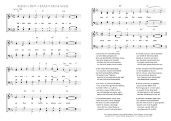 Hymn score of: Befiehl dem Herren deine Wege (Henriette Catharina von Gersdorff/Johannes Thomas Rüegg)