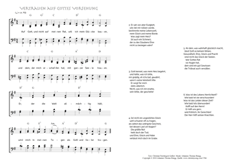 Hymn score of: Auf Gott, und nicht auf meinen Rat - Vertrauen auf Gottes Vorsehung (Christian Fürchtegott Gellert/Johannes Thomas Rüegg)
