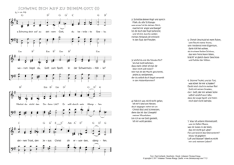 Hymn score of: Schwing dich auf zu deinem Gott (Paul Gerhardt/Johannes Thomas Rüegg)