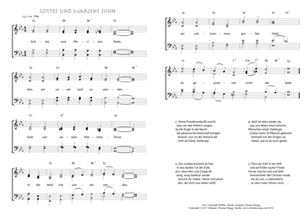 Hymn score of: Gottes und Mariens Sohn (Christoph Pfeiffer/Johannes Thomas Rüegg)