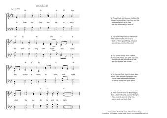 Hymn score of: In thee our God will we rejoice - Dearth (John S. B. Monsell/Johannes Thomas Rüegg)