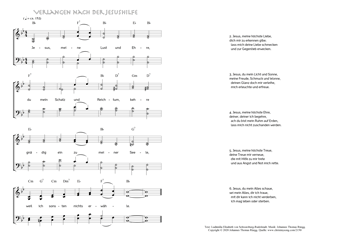 Hymn score of: Jesus, meine Lust und Ehre - Verlangen nach der Jesushilfe (Ludämilia Elisabeth von Schwarzburg-Rudolstadt/Johannes Thomas Rüegg)