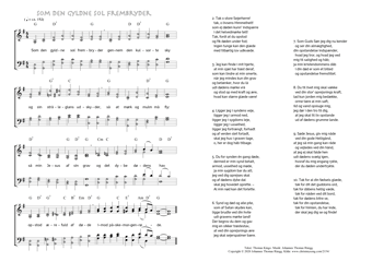 Hymn score of: Som den gyldne sol frembryder (Thomas Kingo/Johannes Thomas Rüegg)