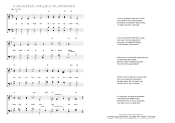 Hymn score of: O salig fryd, vor Jesus er opstanden (Johann Anastasius Freylinghausen/Hans Adolph Brorson/Ove Malling/Johannes Thomas Rüegg)