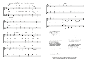 Hymn score of: Gott, du kannst mich nicht verlassen - Gott verlässt die Seinen nicht (Ludämilia Elisabeth von Schwarzburg-Rudolstadt/Johannes Thomas Rüegg)