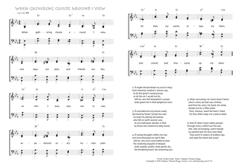 Hymn score of: When gathering clouds around I view (Robert Grant/Johannes Thomas Rüegg)