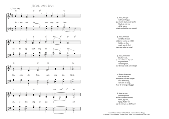 Hymn score of: Jesus, mit liv! (Ukendt/Johannes Thomas Rüegg)