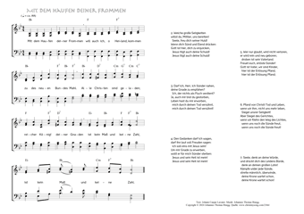 Hymn score of: Mit dem Haufen deiner Frommen (Johann Caspar Lavater/Johannes Thomas Rüegg)