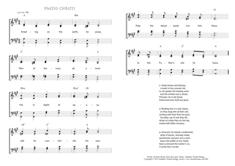 Hymn score of: Kneeling on the earth, he prays - Passio Christi (Horatius Bonar/Johannes Thomas Rüegg)