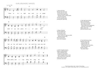 Hymn score of: Home of holy light - Our Father's House (Horatius Bonar/Johannes Thomas Rüegg)