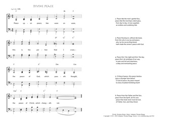 Hymn score of: Peace upon peace, like wave on wave - Divine peace (Horatius Bonar/Johannes Thomas Rüegg)