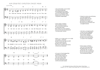 Hymn score of: Am Grab des Christen singet man (Christoph Carl Ludwig von Pfeil/Johannes Thomas Rüegg)