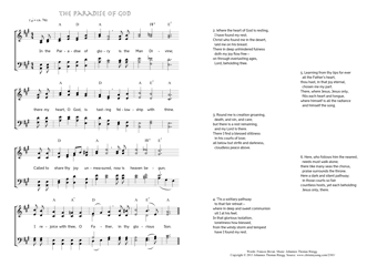 Hymn score of: In the Paradise of glory - The Paradise of God (Frances Bevan/Johannes Thomas Rüegg)